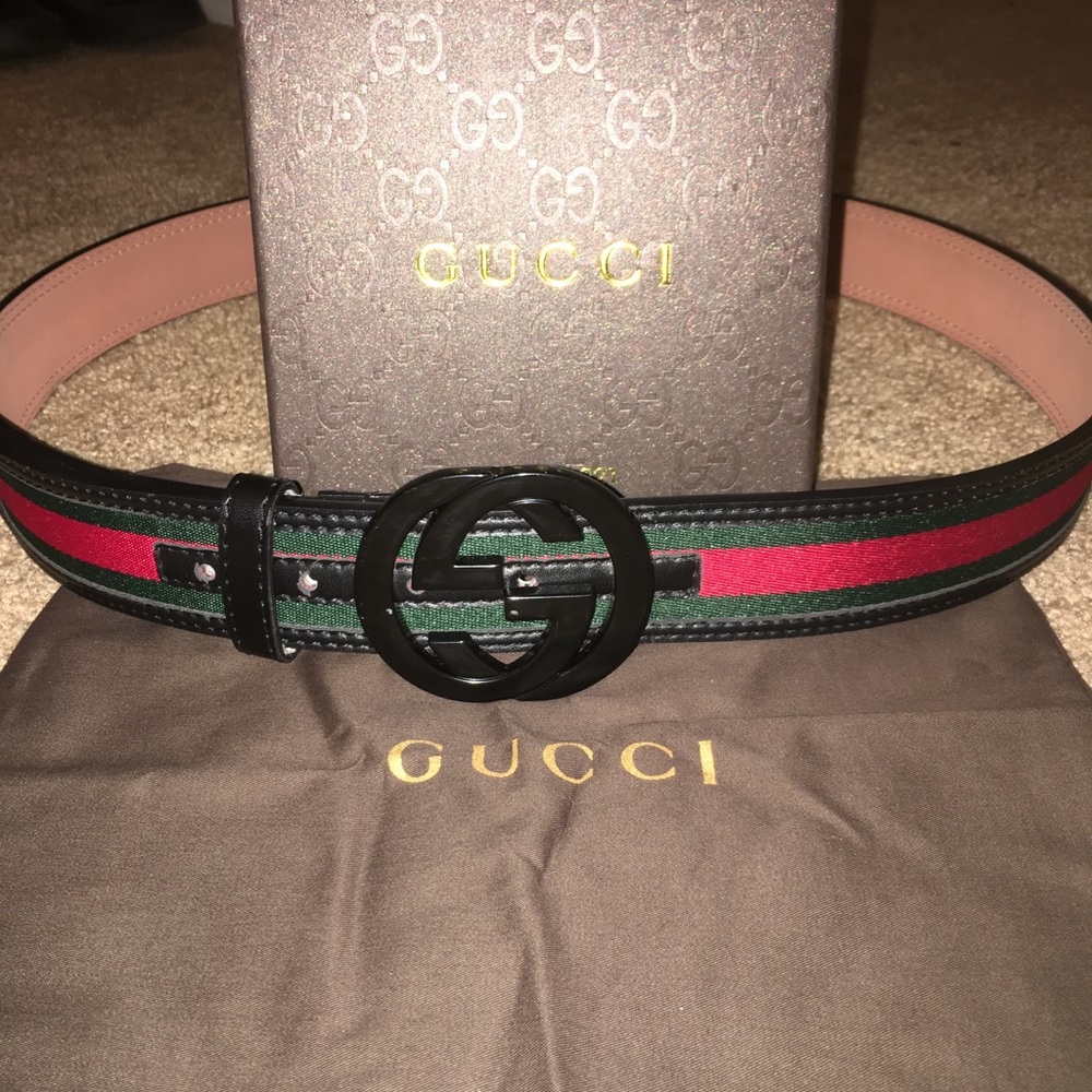 black gucci belt